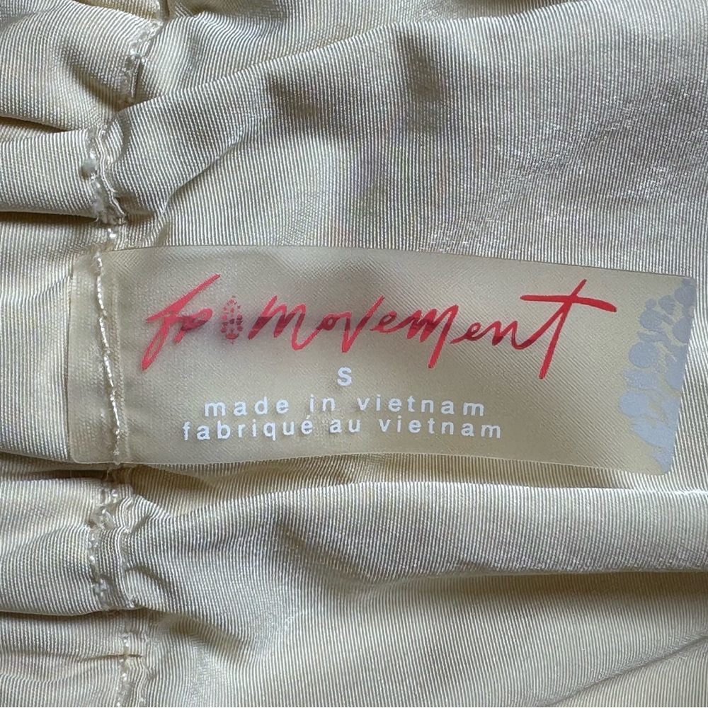 Free People FP Movement Hi Five Pants Cream and White Women’s Size Small - Picture 6 of 15